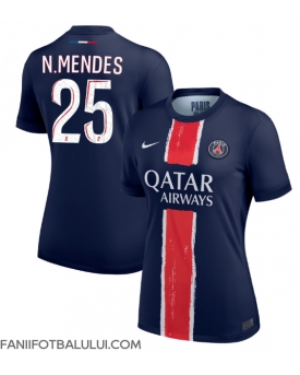 Paris Saint-Germain Nuno Mendes #25 Tricou Fotbal Replică 2024-25 Femei Acasa